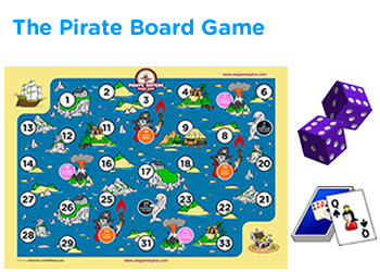 The pirate board game for kids, pdf board download link.
